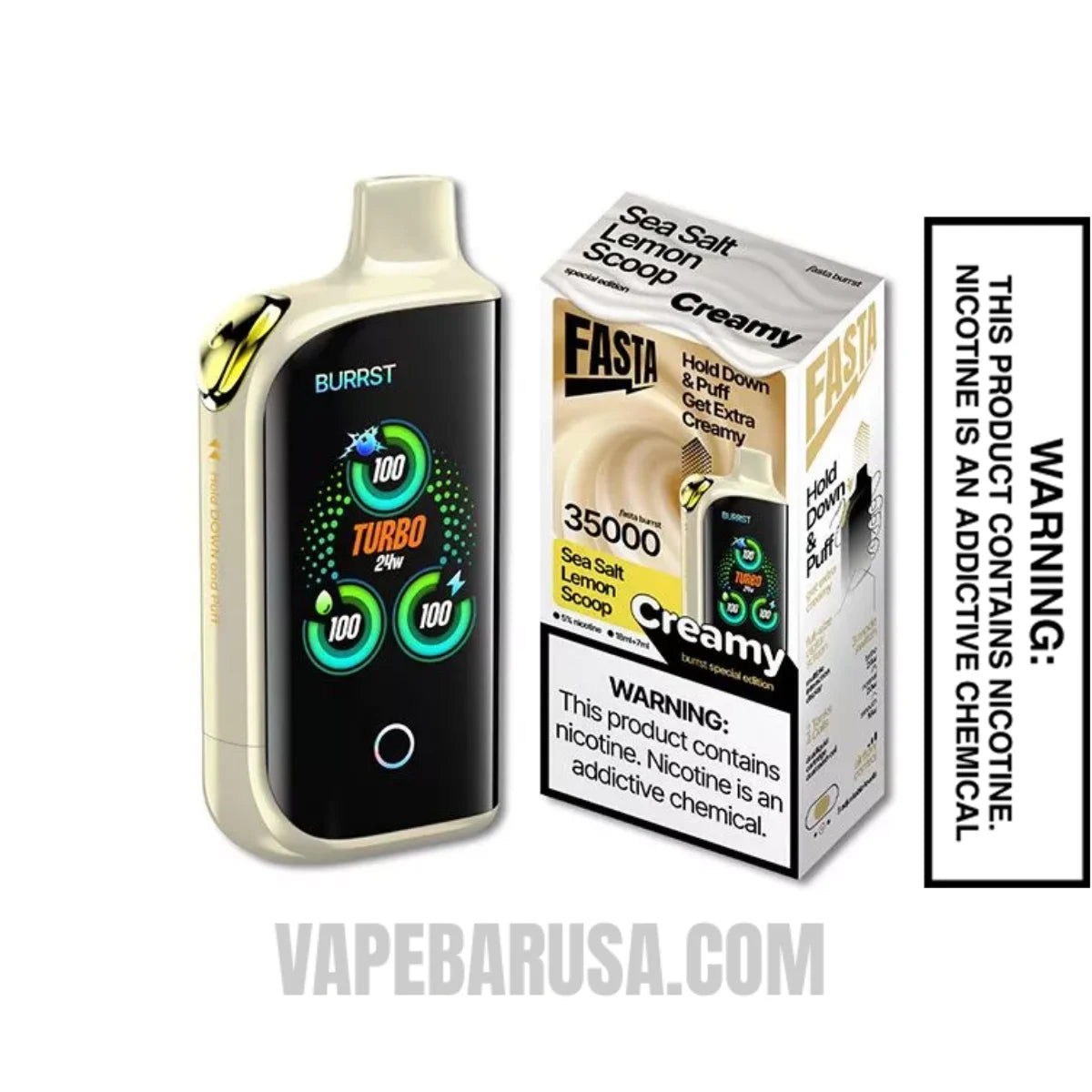 Sea Salt Lemon Scoop Fasta Burrst 35000 (Creamy Edition) With Package Box