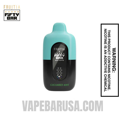 Cucumber Mint Fruitia X Fifty Bar 20K Disposable Vape