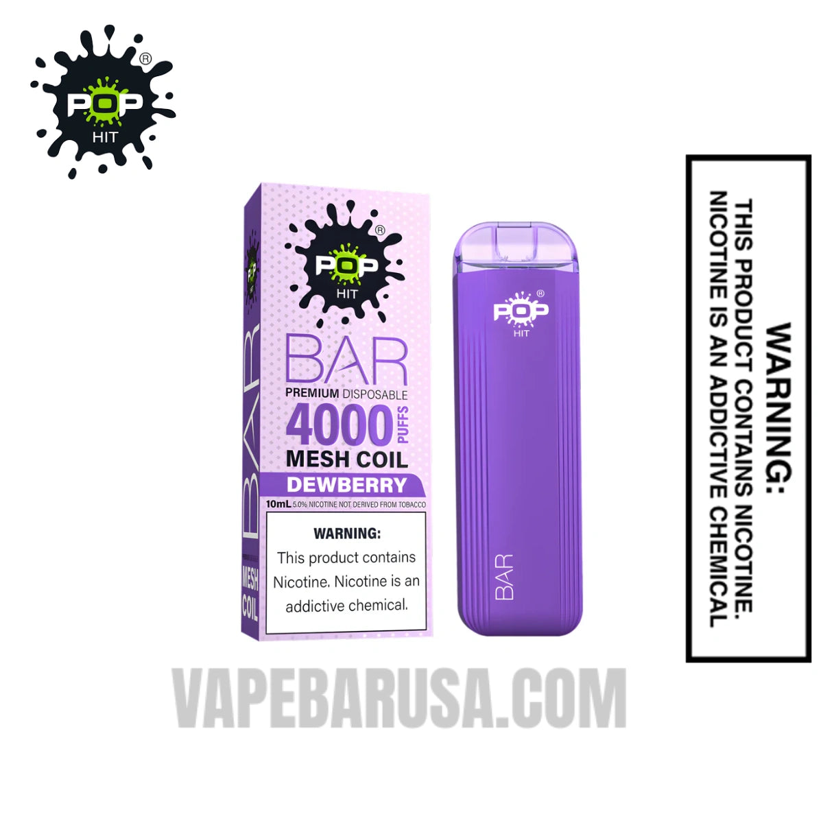 Dewberry Pop HIT Bar 4000 Puffs Disposable Vape