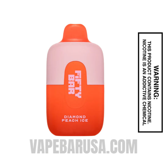 Diamond Peach Ice Fifty Bar Disposable Vape 6500 Puffs