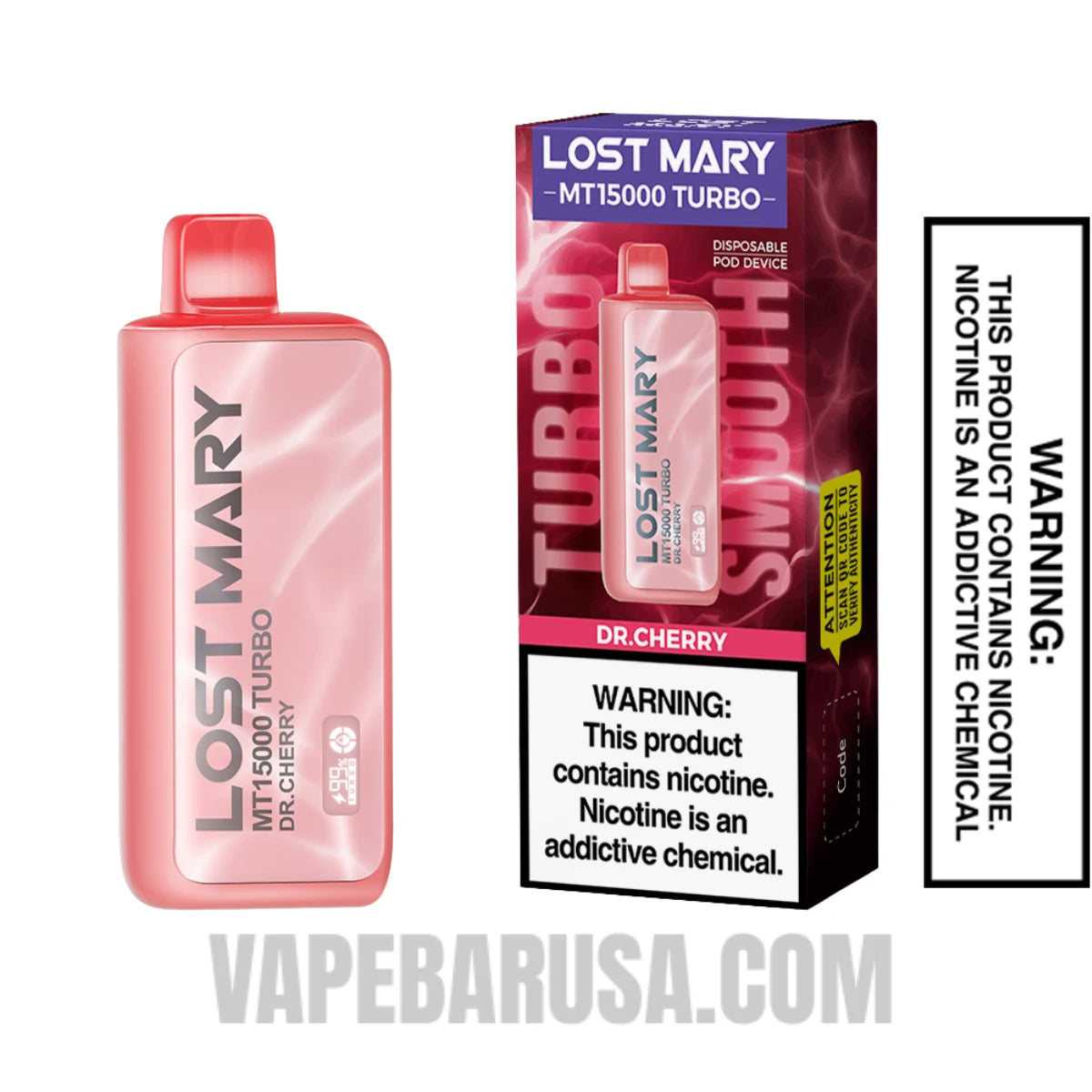 Dr. Cherry Lost Mary MT15000 Disposable Vape With Package Box