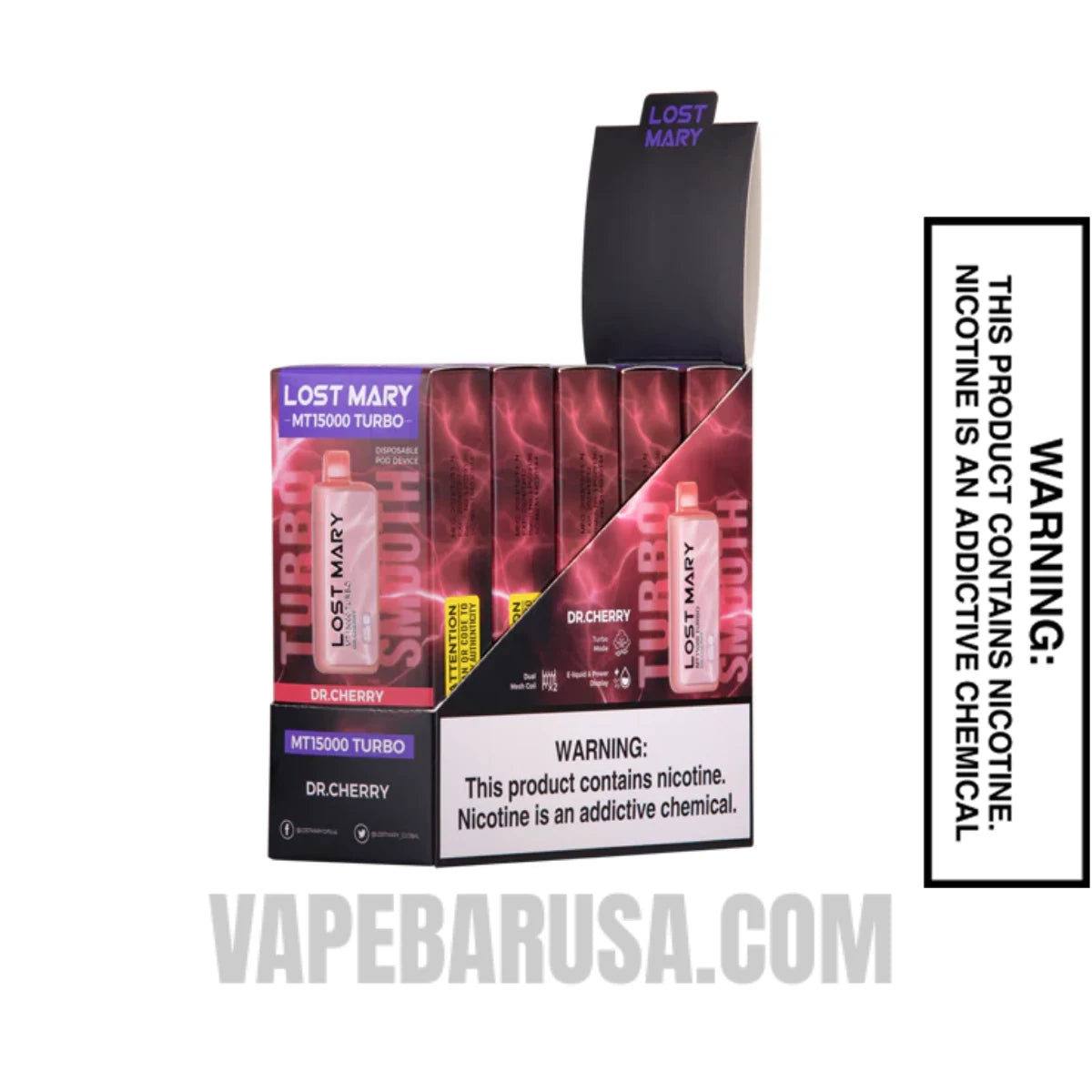 Dr. Cherry Lost Mary MT15000 Disposable Vape With bundle Box