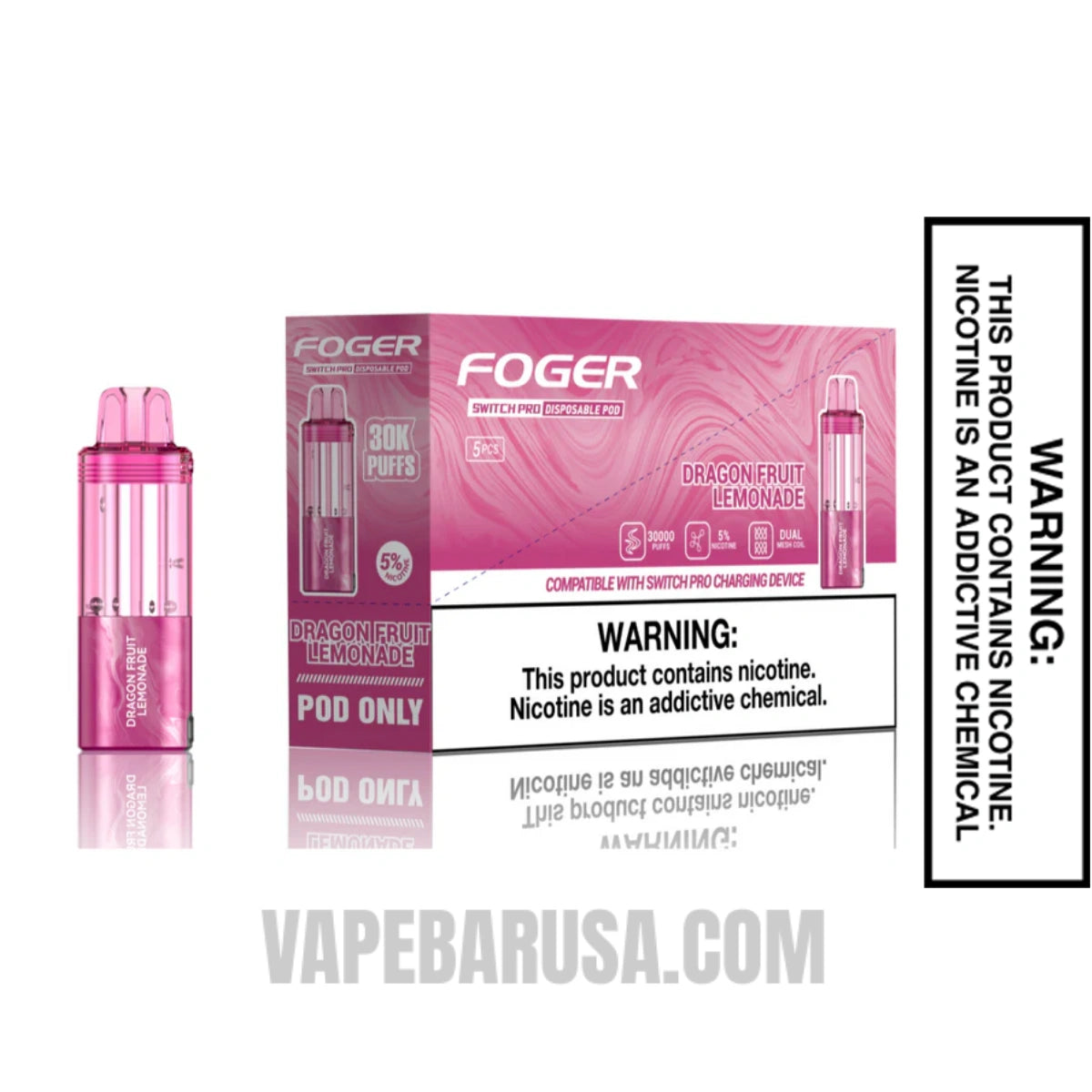 Dragon Fruit Lemonade Foger Switch Pro 30K Disposable Pod With Bundle Box