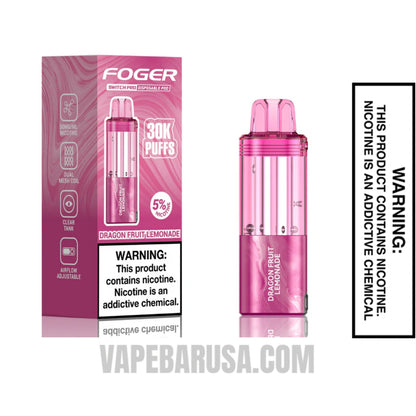 Dragon Fruit Lemonade Foger Switch Pro 30K Disposable Pod With Package Box