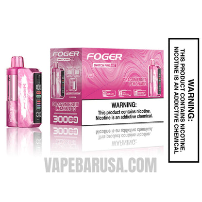Dragon Fruit Lemonade Foger Switch Pro 30K Disposable Vape Kit With Bundle Box
