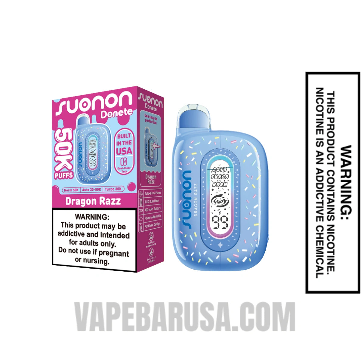 Dragon Razz Suonon Donete 50k Disposable Vape With Package Box
