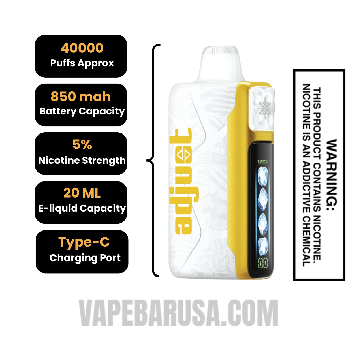 Dragon Strawnana Adjust MyCool 40K Disposable Vape SpecifIcations