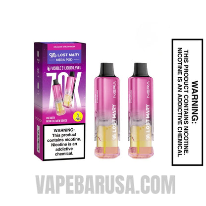Dragon Strawnana Lost Mary Nera Fullview 70K Disposable Vape Pod With Package box
