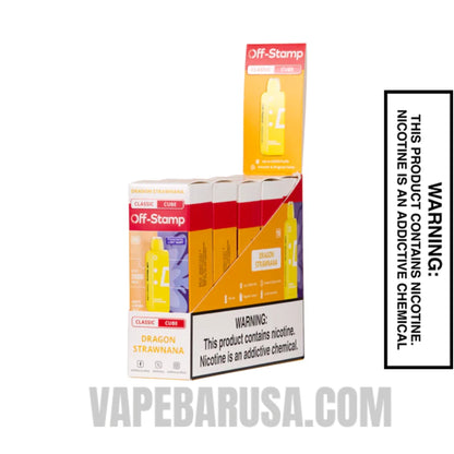 Dragon Strawnana Off Stamp Classic Cube 25K Disposable Pod With Bundle Box