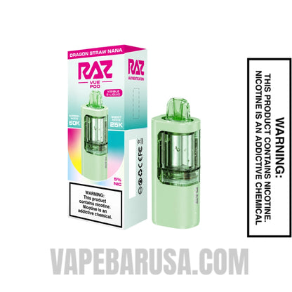 Dragon Strawnana RAZ VUE 50K Disposable Vape Pod With Bundle Pack
