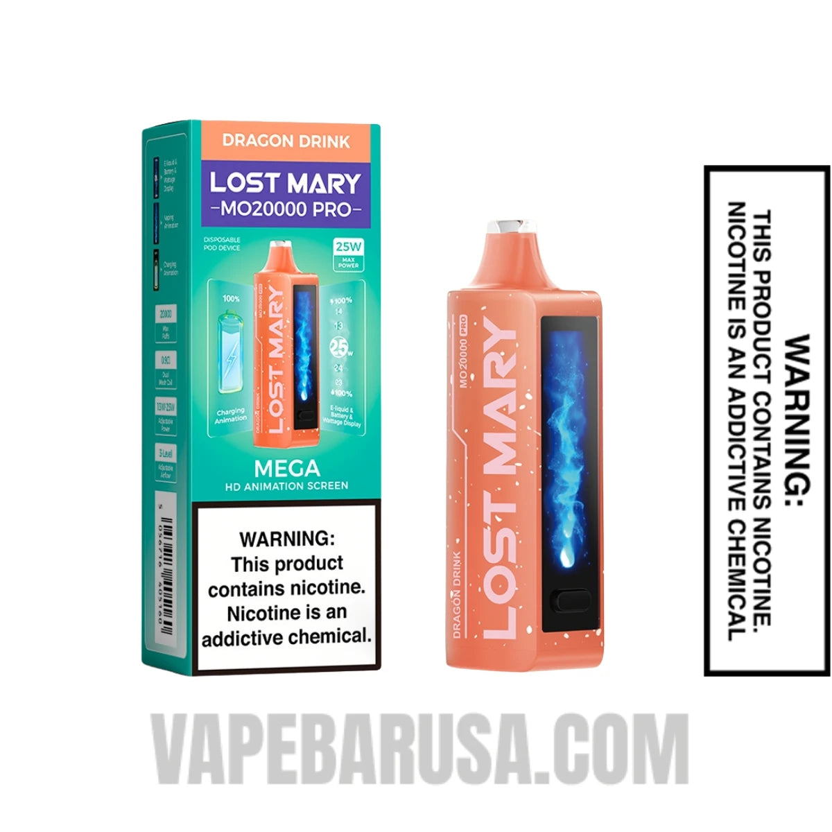 Dragon Drink Lost Mary MO20000 Disposable Vape With Package Box