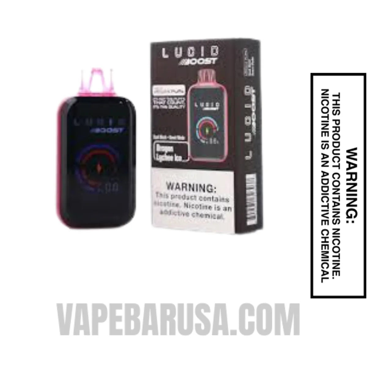Dragon Lychee Ice Lucid Boost 20123 Disposable Vape With Package Box