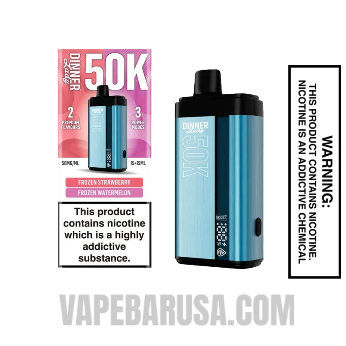 FROZEN Strawberry x FROZEN Watermelon Dinner Lady 50K Disposable Vape With Package Box