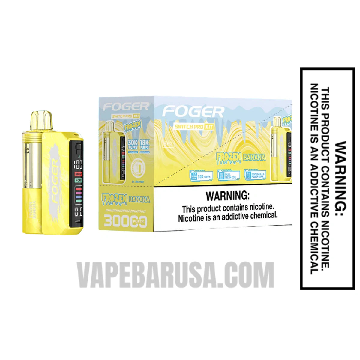Frozen Banana Foger Switch Pro 30K Disposable Vape Kit With Bundle Pack