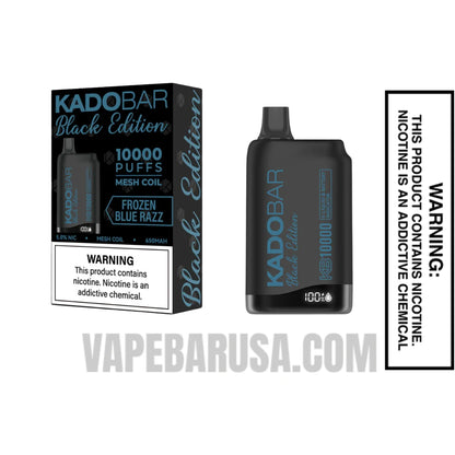 Frozen Blue Razz Kado Bar Black Edition Disposable Vape With Package Box