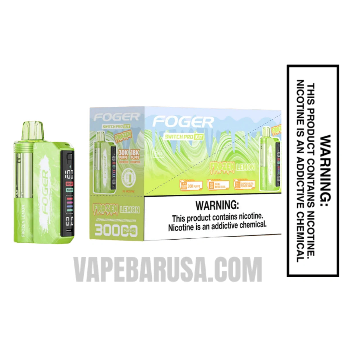 Frozen Lemon Foger Switch Pro 30K Disposable Vape Kit With Bundle Pack