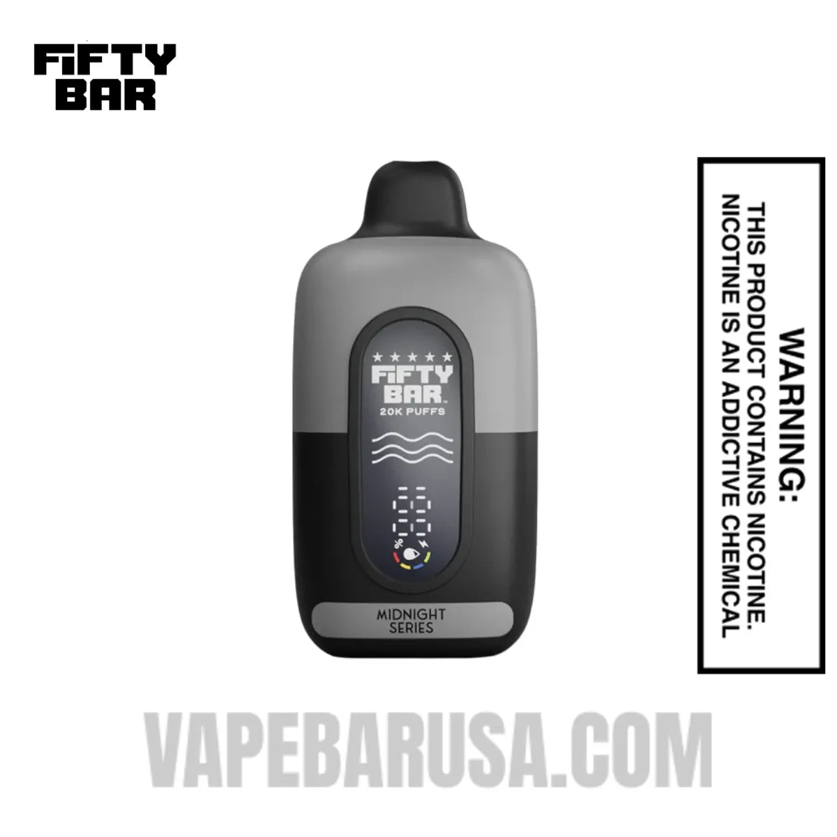 Frozen Peach Lime Razz Fifty Bar 20K Midnight Series Disposable Vape