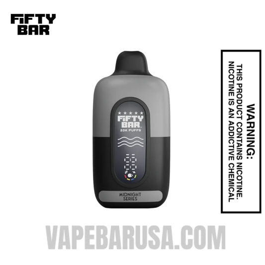 Frozen Peach Lime Razz Fifty Bar 20K Midnight Series Disposable Vape