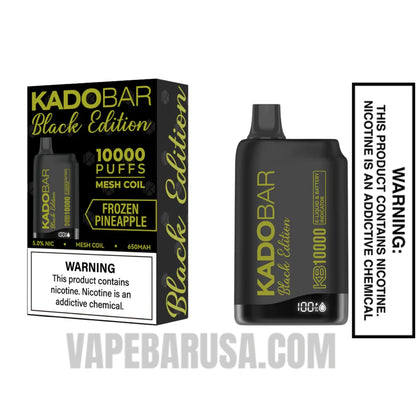 Frozen Pineapple Kado Bar Black Edition Disposable Vape With Package Box