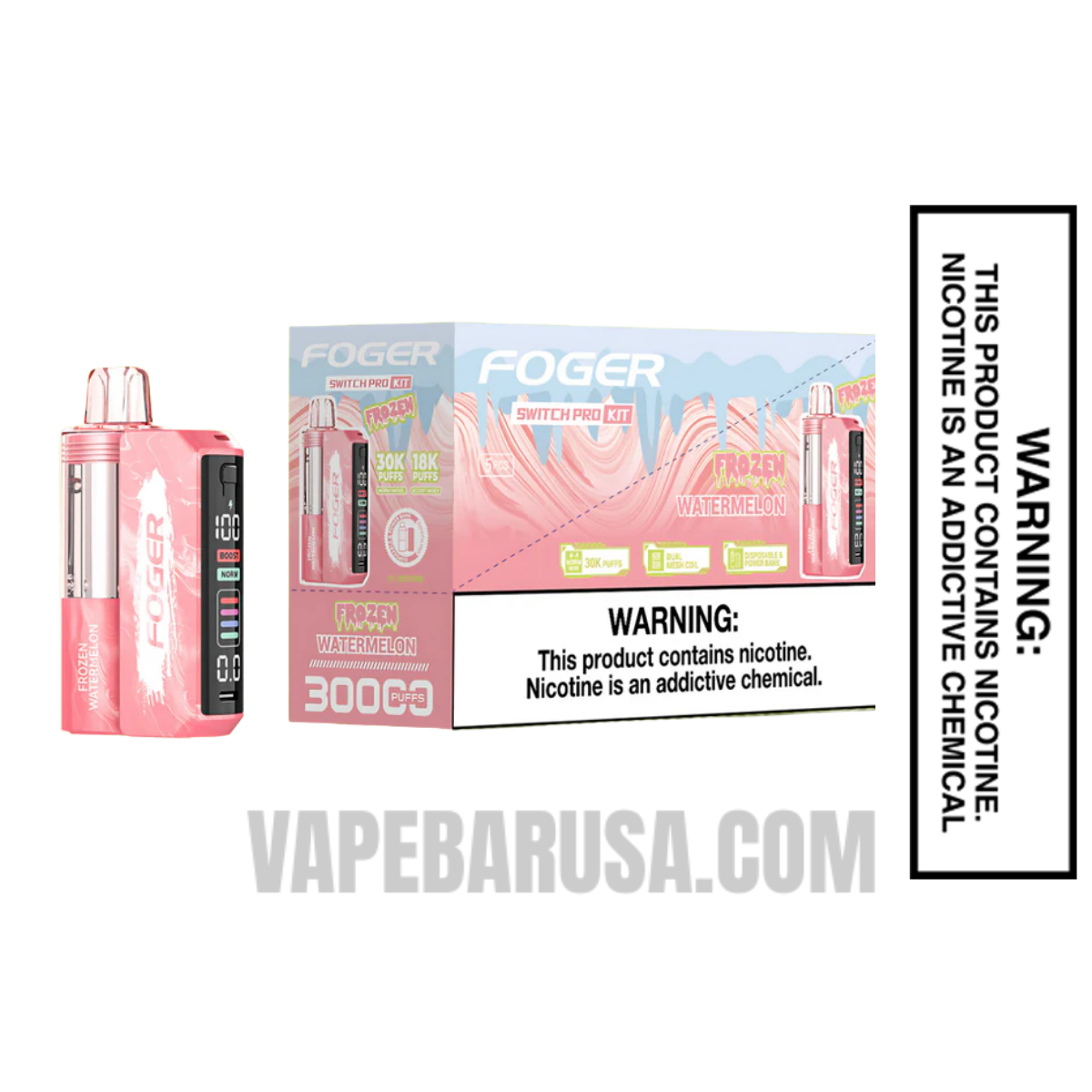 Frozen Watermelon Foger Switch Pro 30K Disposable Vape Kit With Bundle Pack
