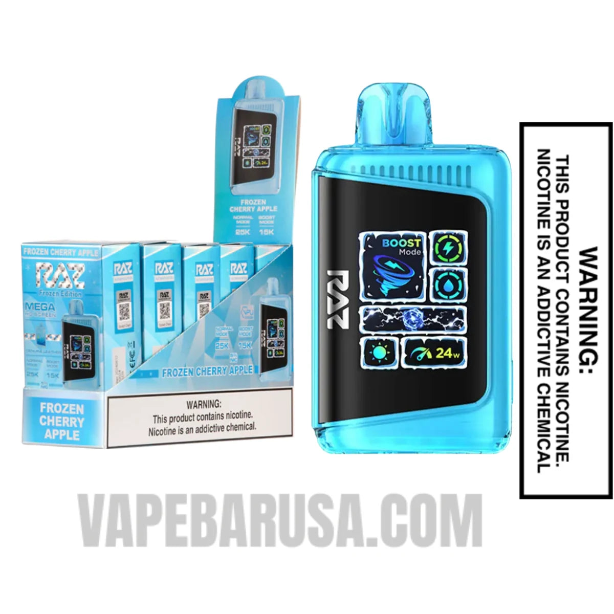 Frozen Cherry Apple RAZ DC25000 Frozen Edition Vape With Bundle Pack