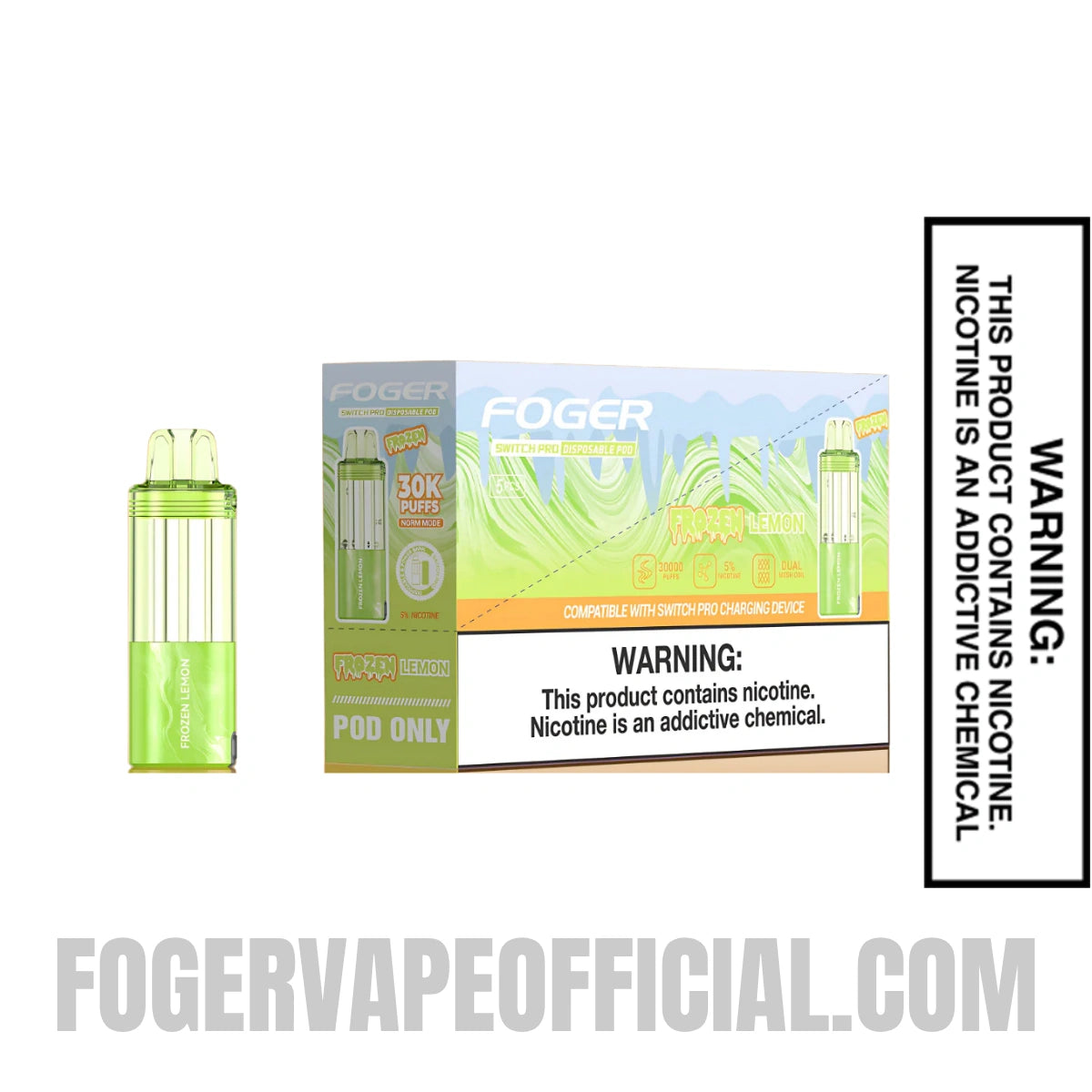 Frozen Lemon Foger Switch Pro 30K Disposable Pod With Bundle Pack