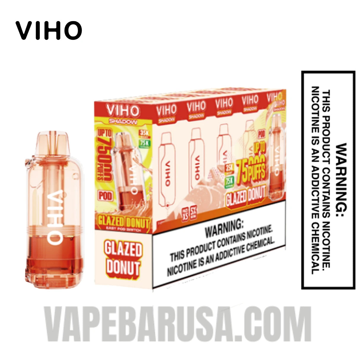 Glazed Donut VIHO Shadow 75K Vape Pod With Bundle Pack