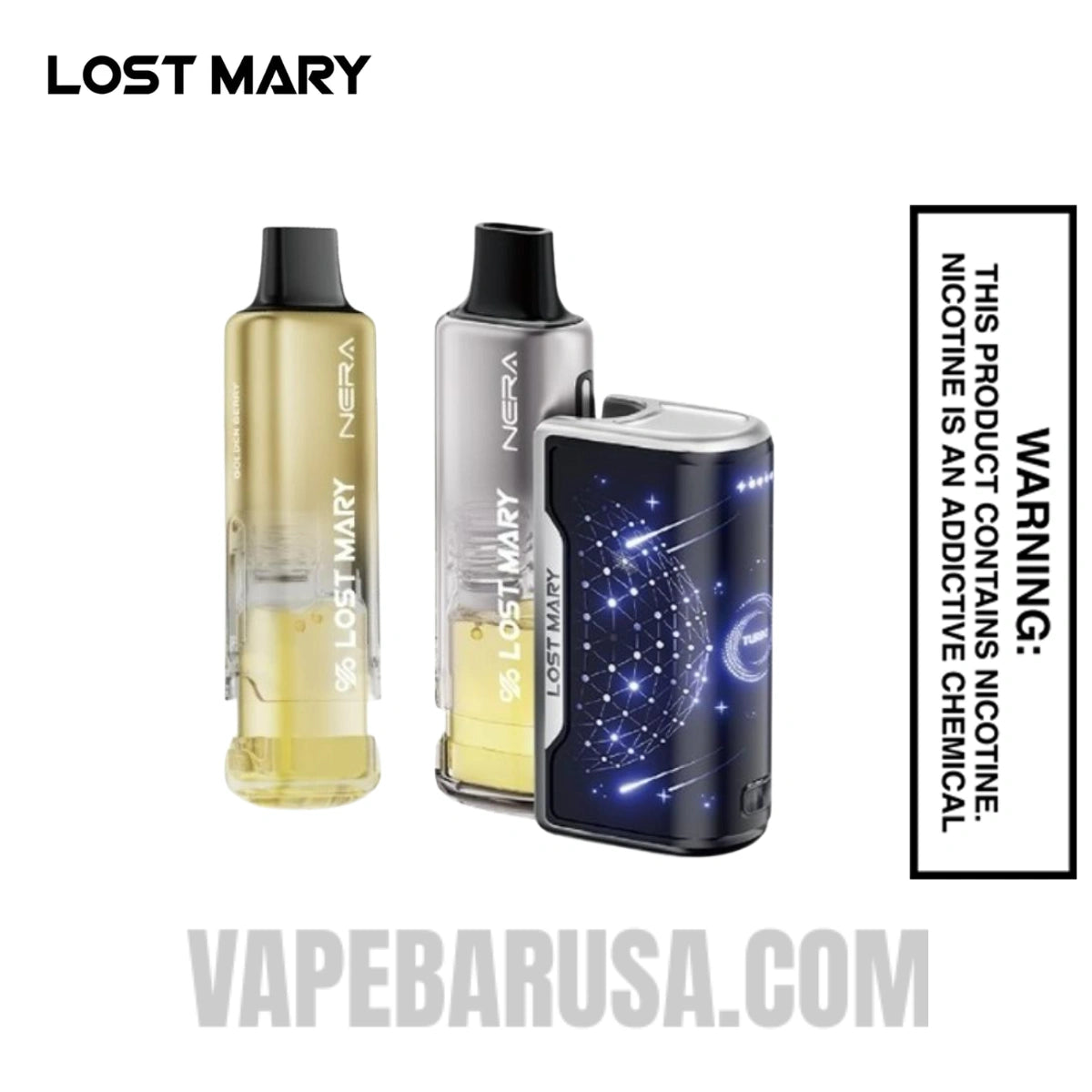 Scary Berry & Golden Berry Lost Mary Nera Fullview 70K Disposable Vape Kit