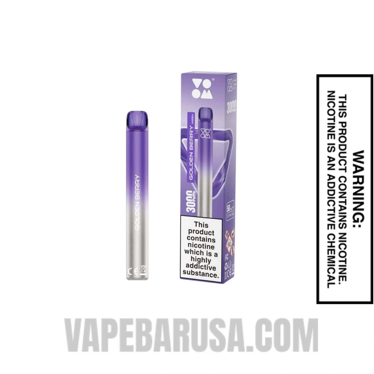 Golden Berry Voom Mesh 3000 Puffs Disposable Vape With Package Box