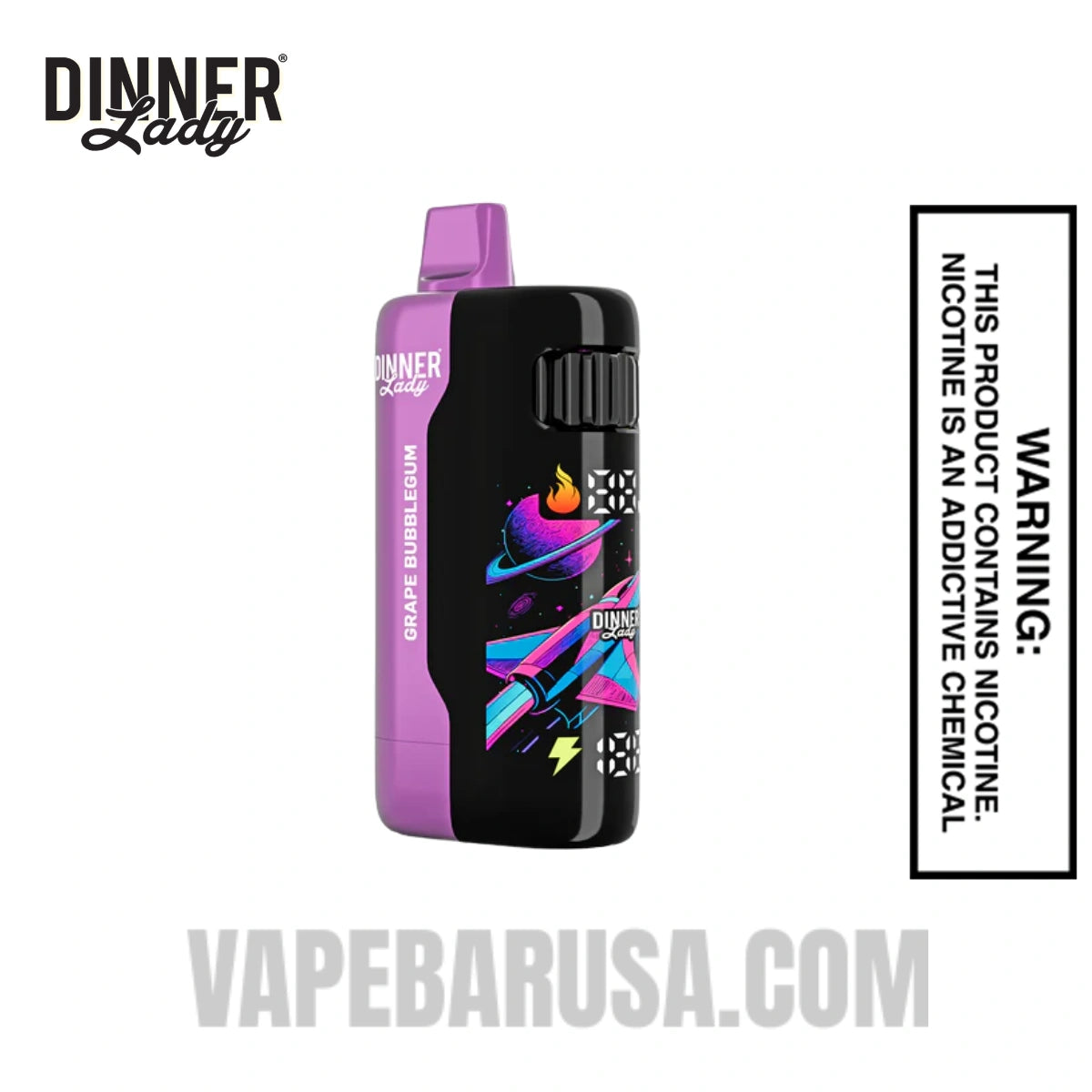 Grape Bubblegum Dinner Lady Galax 60K Disposable Vape