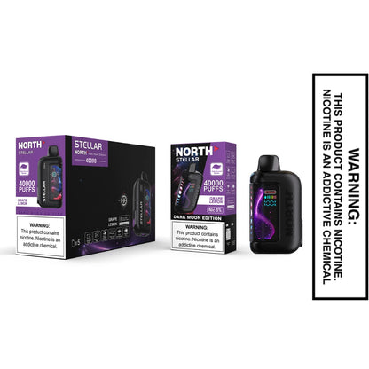 Grape Lemon North Stellar Dark Moon 40K Disposable Vape with Bundle box
