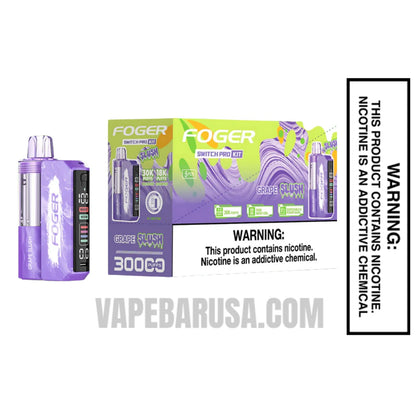 Grape Slush Foger Switch Pro 30K Disposable Vape Kit With Bundle Box
