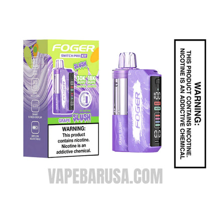 Grape Slush Foger Switch Pro 30K Disposable Vape Kit With Package Box