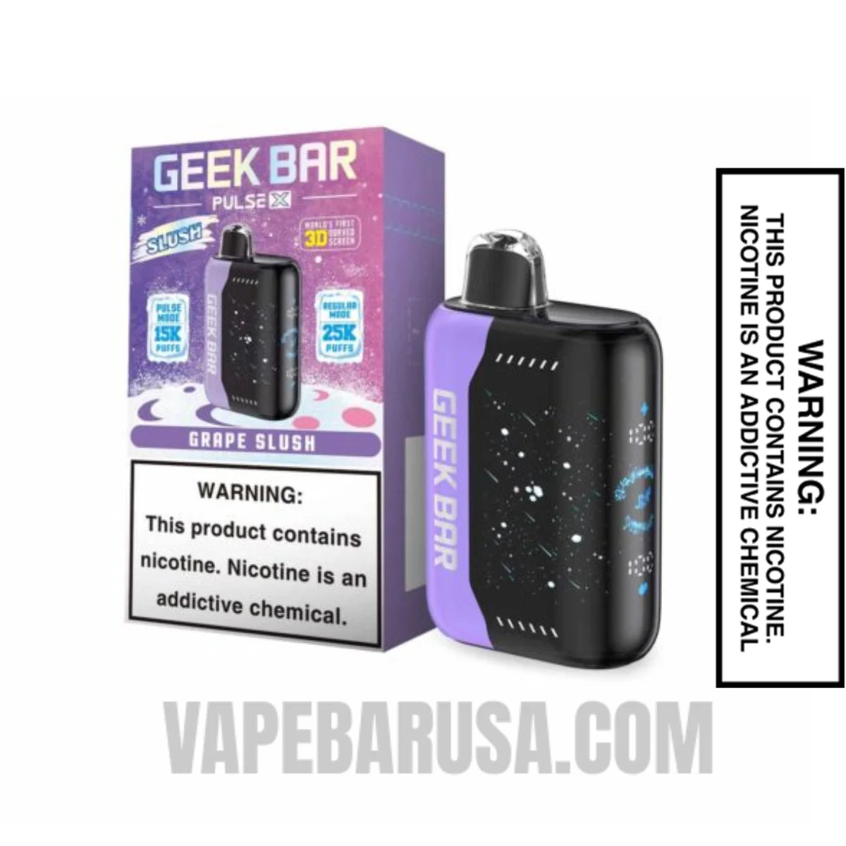 Grape Slush Geek Bar Pulse X Disposable Vape with Package Box

