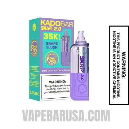 Grape Slush Kado Bar Snap 2.0 35K Disposable Vape Pod with Package Box