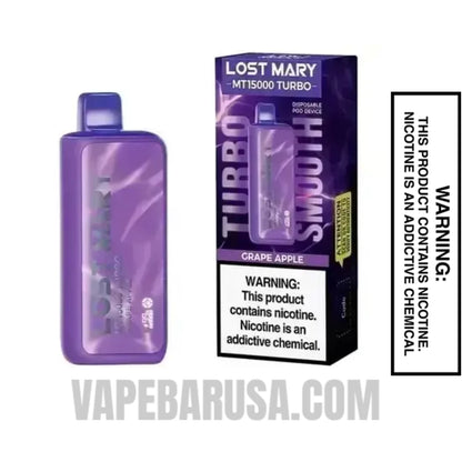 Grape Apple Lost Mary MT15000 Disposable Vape With Package Box