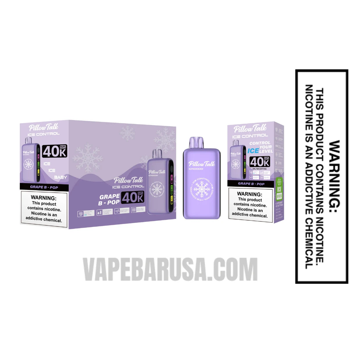 Grape B-Pop Pillow Talk IC40000 Disposable Vape With Bundle Pack
