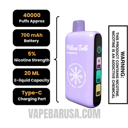 Grape B-Pop Pillow Talk IC40000 Disposable Vape