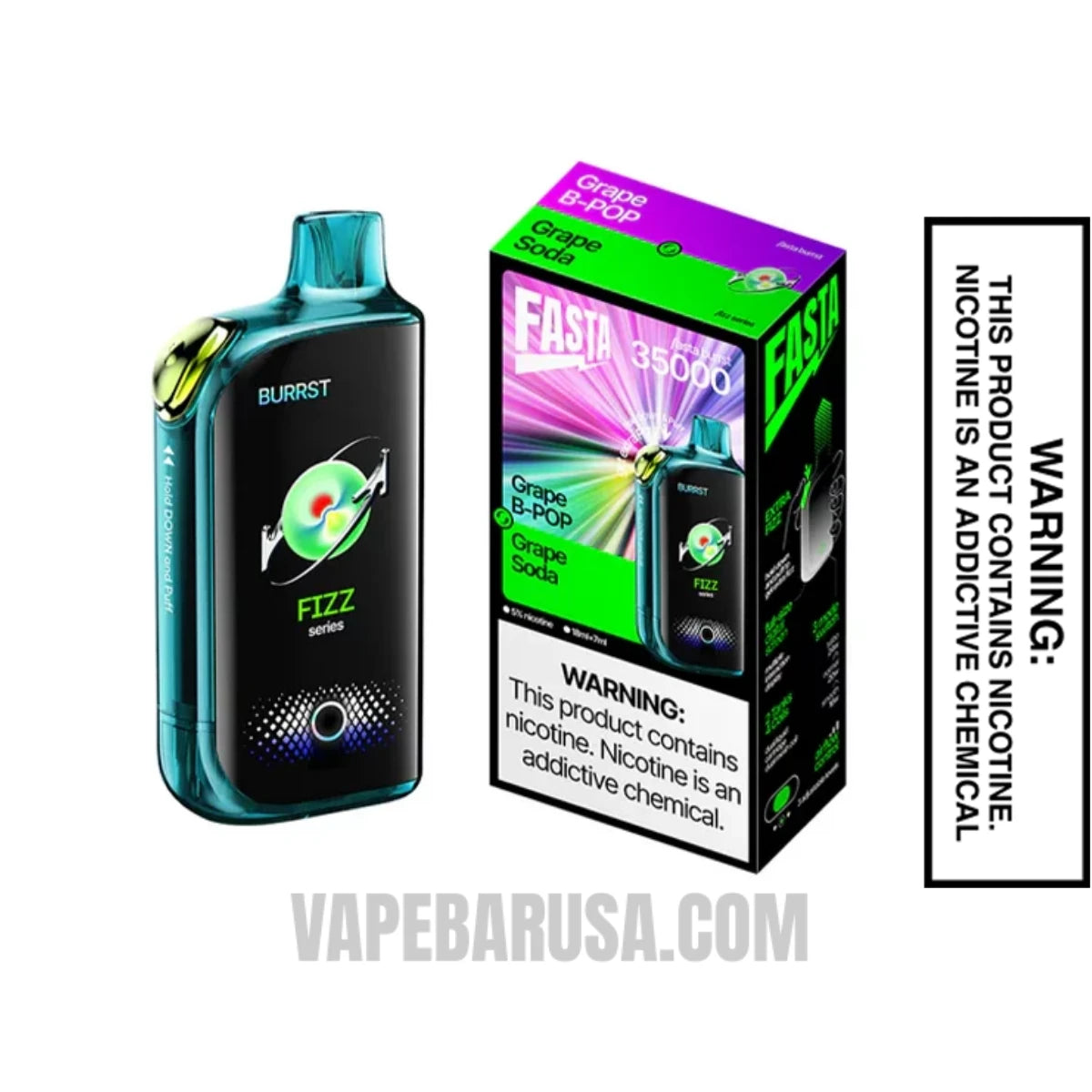 Grape B-Pop / Grape Soda Fasta Burrst 35000 (Fizz Series) Vape with Package Box