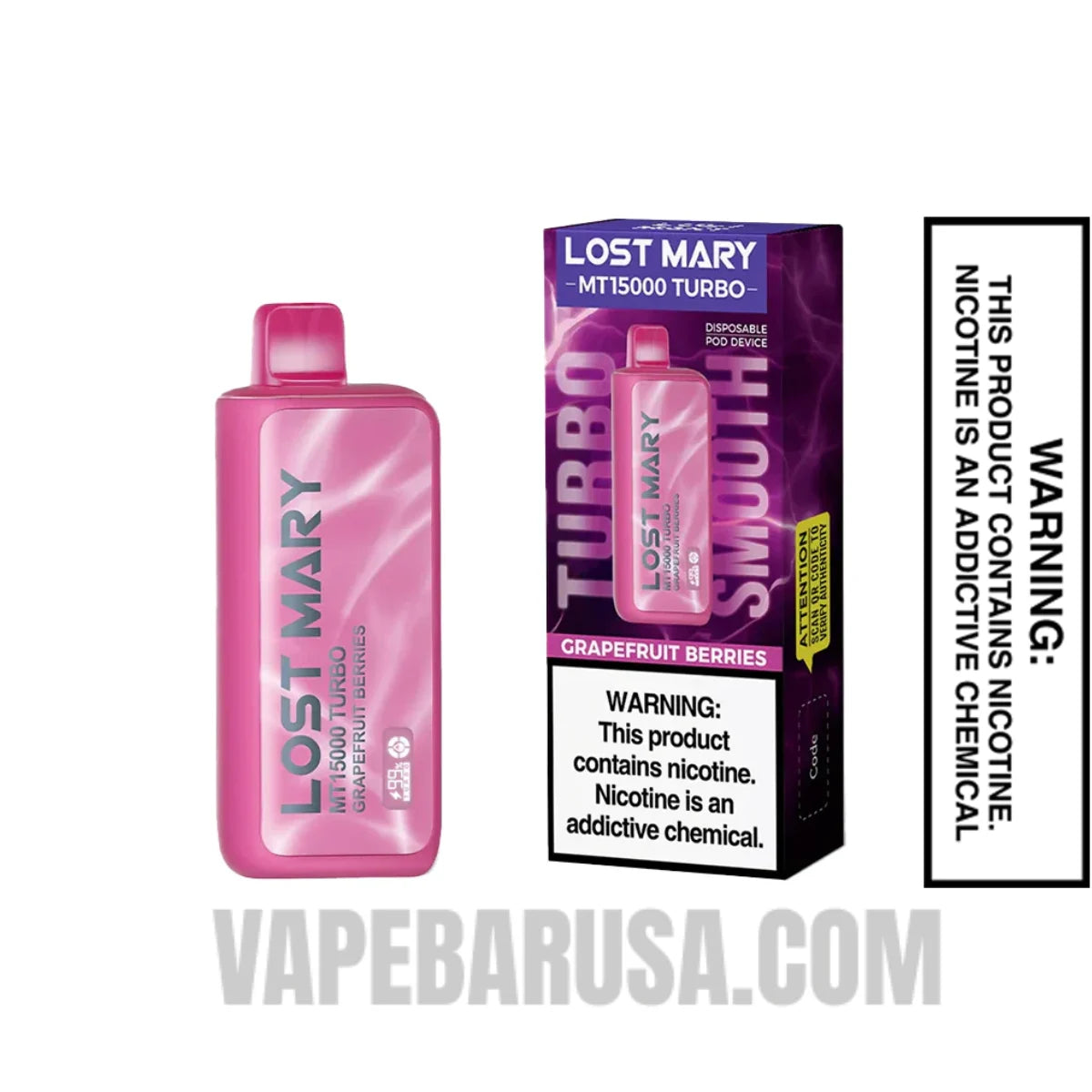 Grape Fruit Berries Lost Mary MT15000 Turbo Disposable Vape With Package Box