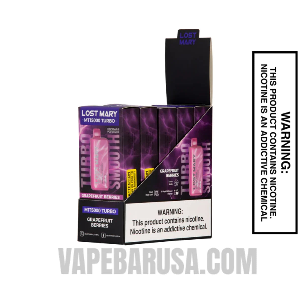 Grape Fruit Berries Lost Mary MT15000 Turbo Disposable Vape With bundle Pack