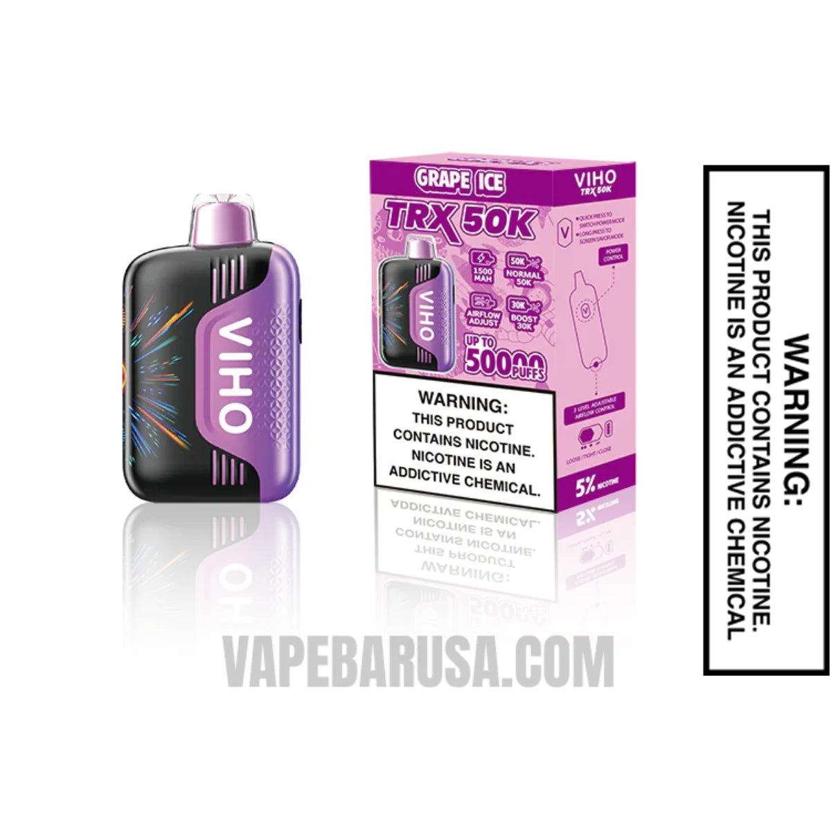 Grape Ice VIHO TRX 50K Disposable Vape With Package Box