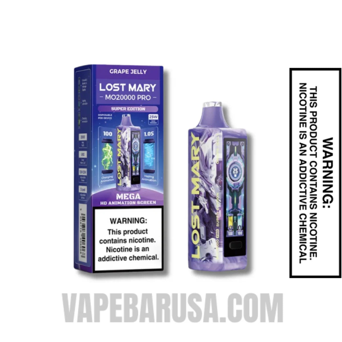 Grape Jelly Lost Mary MO20000 Pro Super Edition Vape with Package Box