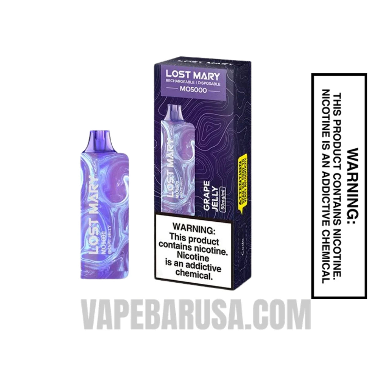 Grape Jelly Lost Mary MO5000 Disposable Vape With Package Box