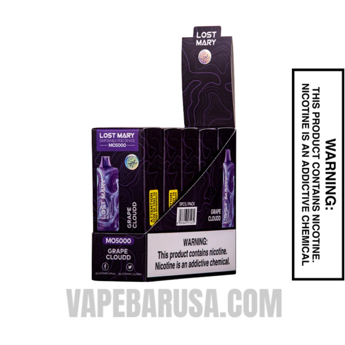 Grape Jelly Lost Mary MO5000 Disposable Vape With bundle Box