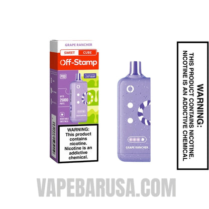 Grape Rancher Off Stamp Sweet Cube 25K Disposable Pod With Package Box