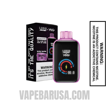 Grapple Ice Lucid Boost X Yogi 20123 Disposable Vape With Package Box