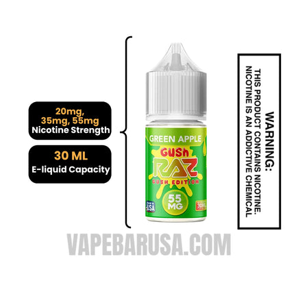Green Apple Gush RAZ Salt Nic Juice 30 ML Specifications