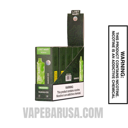 Guava Ice Lost Mary MO5000 Disposable Vape With bundle Box