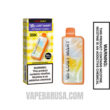 Half & Half Lost Mary MT35000 Turbo Disposable Vape with package box